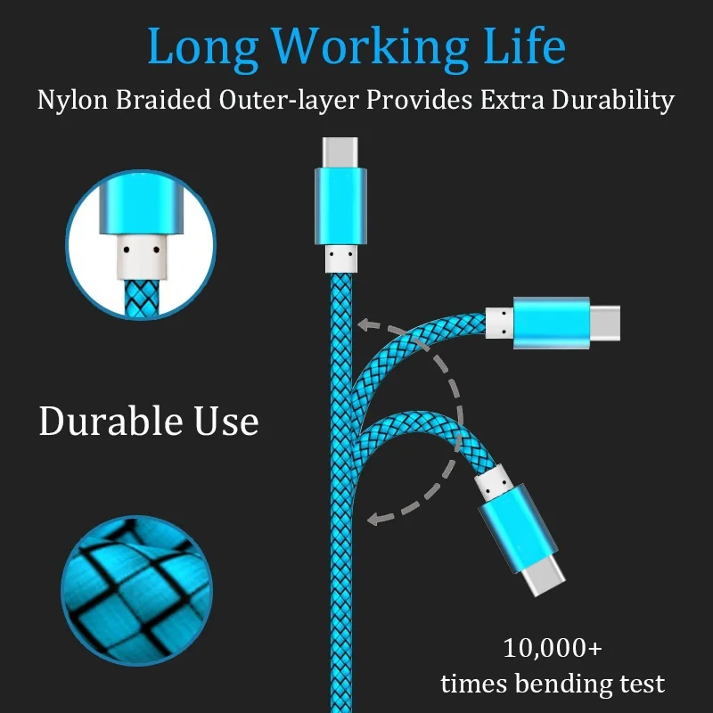 Кабель USB Type C для быстрой зарядки Huawei P10 P20 P30 Pro Samsung S9 S10 кабель 3 1 зарядный шнур Xiaomi