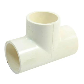 

40mm x 40mm White PVC-U 3Way Plain Equal Tee Connect Pipe Tube Adapter