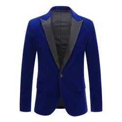 Men's Wine Red Velour Suit Shawl Lapel Singer Performance Coat Groom Host Dress Blazer Jacket Costume Homme Men Cinto Masculino