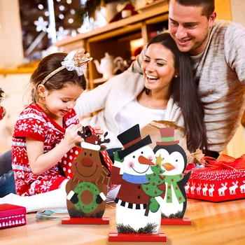 

Wooden Christmas Ornaments Merry Christmas Decor for Navidad Decoration Xmas Gifts New Year 2021 Home Table Festival Supplies