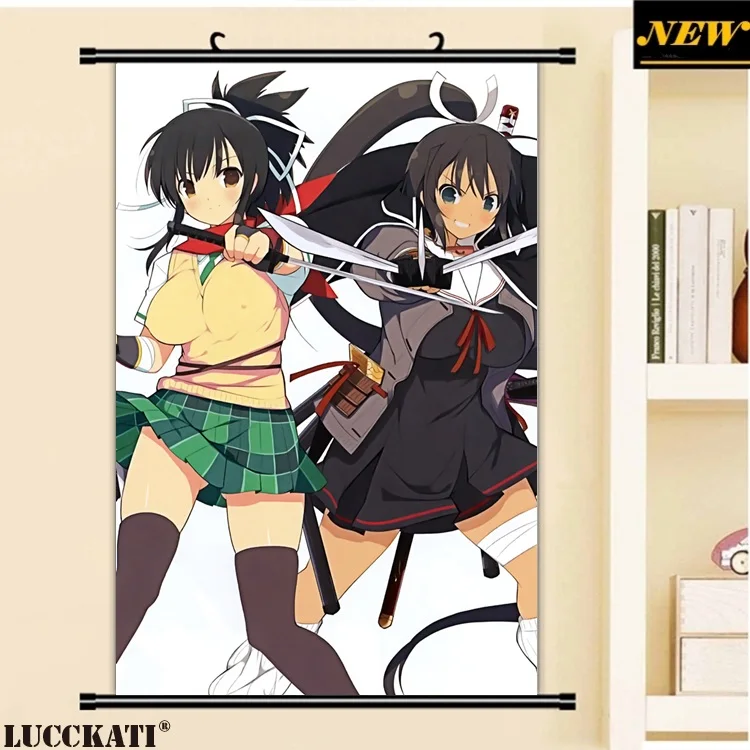 16yande.re 303107 asuka_(senran_kagura) bandages erect_nipples homura_(senran_kagura) seifuku senran_kagura sword thighhighs weapon yaegashi_nan_副本