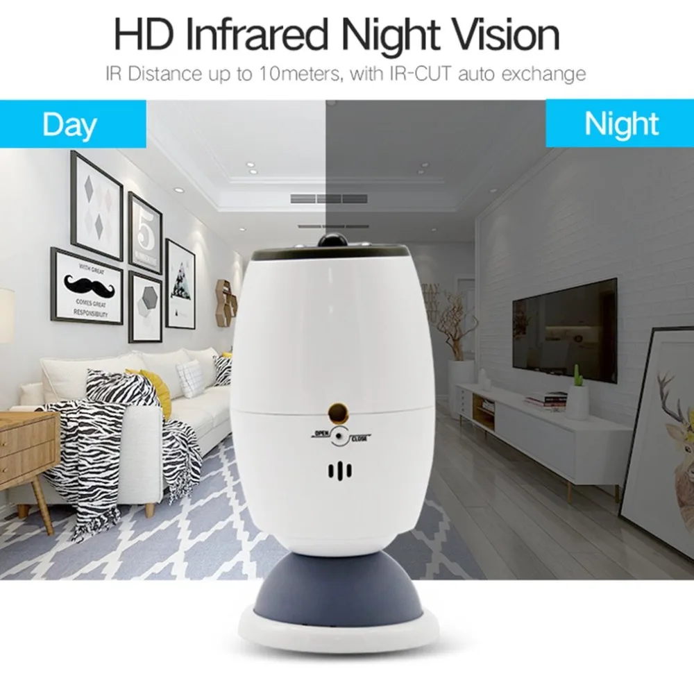 

HD Panoramic Wifi Monitor Camera Infrared Night Vision Video Surveillance Camera Home Security Mobile Detection Alarm Rainproof