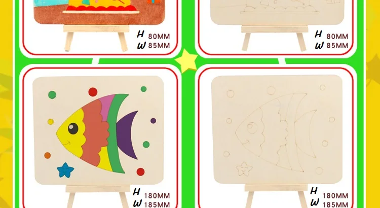 DIY деревянный пустой набор чертежных досок с табличкой для рисования Стенд Фото для справки художественные Развивающие игрушки для детей не содержит пигментов