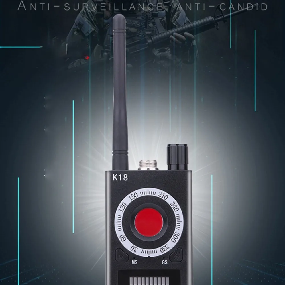 Изысканно разработанный прочный RF детектор сигнала Анти-Шпион детектор камеры K18 GSM аудио ошибка искатель gps сканирования