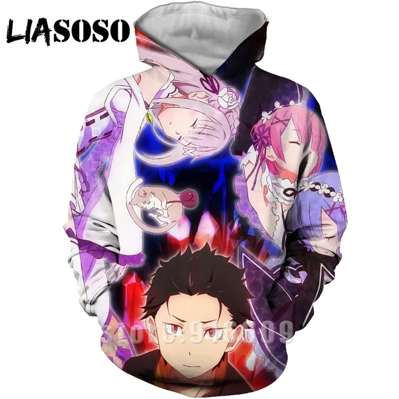 19 Модные женские и мужские худи rem с 3D принтом Re: zero, худи REM, пуловер для косплея, толстовка с капюшоном в стиле аниме, Harajuku - Цвет: 19