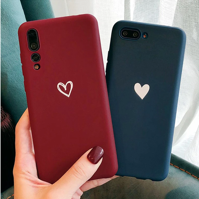 Для huawei P30 P9 P10 Plus P20 mate 10 20 Pro Nova 3 3i Honor 8 9 Note Lite Love Heart Матовый Мягкий ТПУ силиконовый