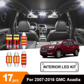 

17x White Canbus Car LED Interior License Plate Map Dome Cargo Glove Box Vanity Mirror Bulb Package Kit For 2007-2016 GMC Acadia