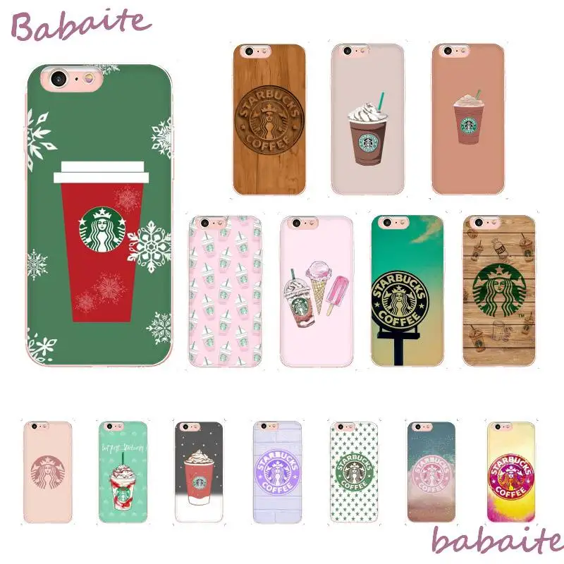 

Babaite christmas tree Cute Cartoon coffee cup TPU Soft Rubber Phone Cover For iPhone 8 7 6 6S Plus X XS MAX 5 5S SE XR