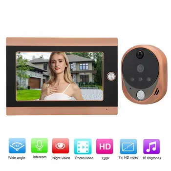 

WIFI Wireless Door Viewer Doorbell 7 Inch LCD Screen 720P HD PIR Camera 16 LCD Door Viewer