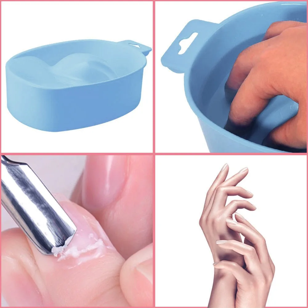 Hand Nail SPA Acetone Resistant Manicure Remover Tray Soak Off Warm Water Bowl D40