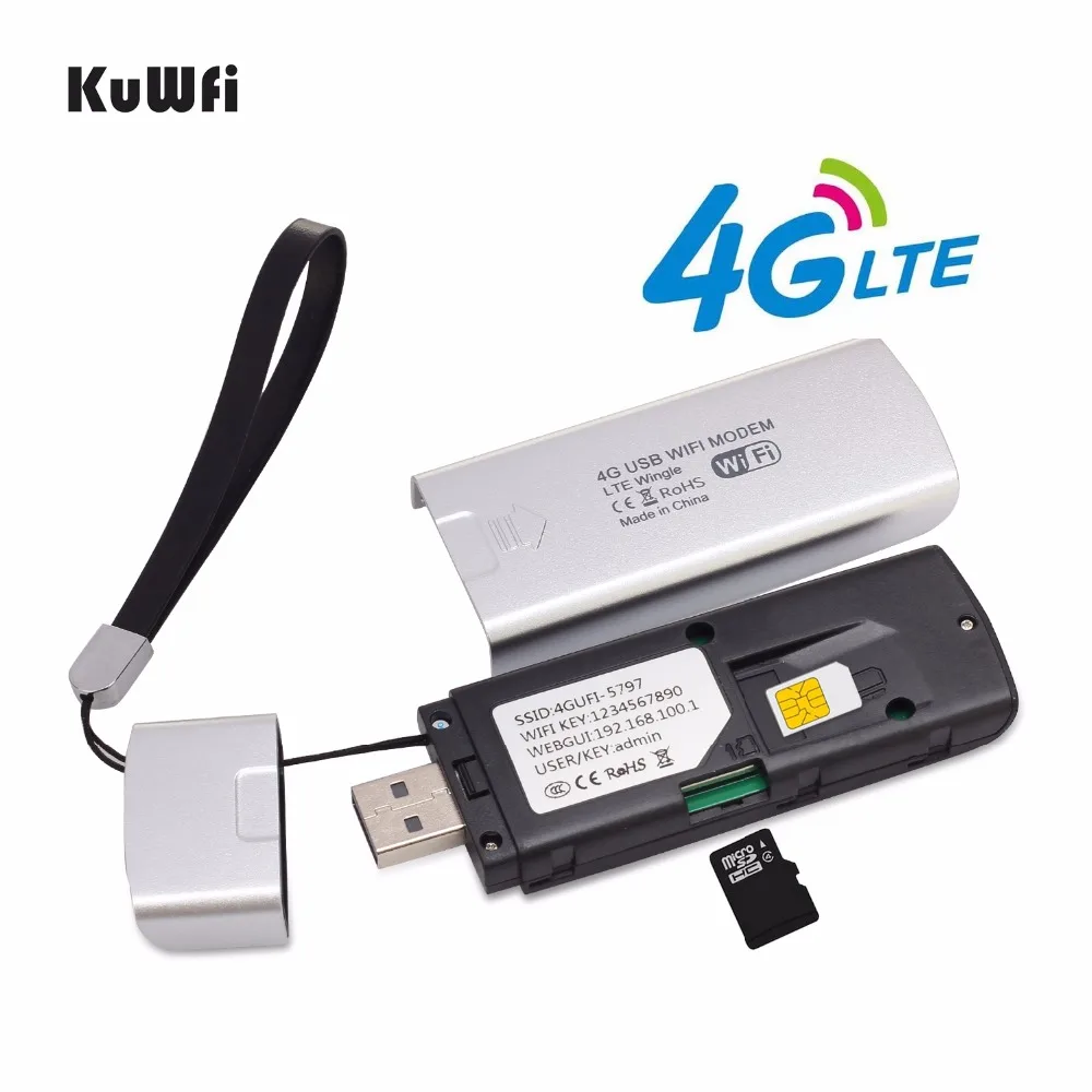 KuWFi USB 4G модем LTE WiFi ключ мобильный сеть точка доступа мини 3G маршрутизатор с