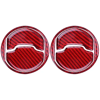 

2PCS for Ford Mustang Carbon Fiber Car Interior Central Air Conditioner Outlet Decorative Cover Sticker Accessories