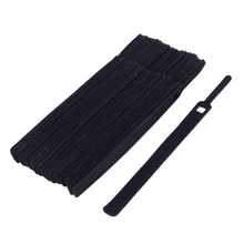 Fashion50Pcs 11x146Mm Nylon Reusable Cable Ties With Eyelet Holes Back To Back Cable Tie Nylon Hook Loop Fastener Management