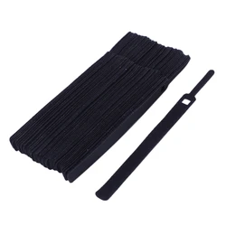 Fashion50Pcs 11x146Mm Nylon Reusable Cable Ties With Eyelet Holes Back To Back Cable Tie Nylon Hook Loop Fastener Management