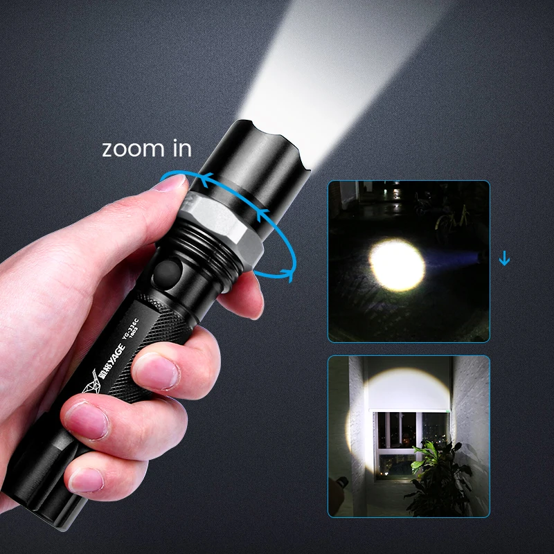 YAGE 336C Cree Фонарик Поворотный Масштабируемые 18650 Led водонепроницаемый Lanterna Лампе