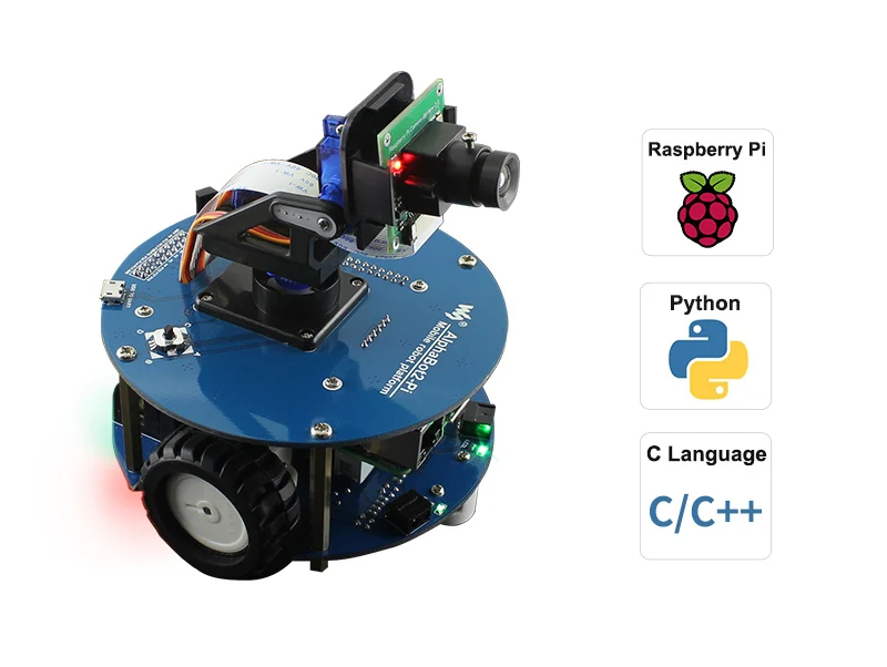 US $153.99 AlphaBot2 Wireless Video Smart Robot Powered By Raspberry Pi 4 Model B USEU Power Plug