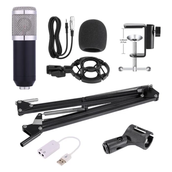 

Professional Condenser Microphone for computer Audio Studio Vocal Recording Mic KTV Karaoke Microphone stand Set