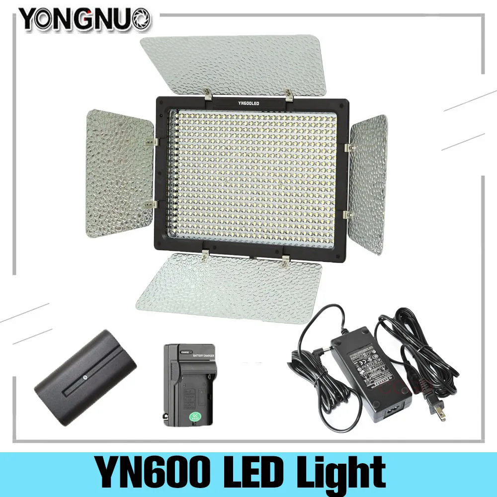 YONGNUO YN600 YN-600 LED Video Light 3200k-5500k/5500k Color Temperature Adjustable 600 LEDs For Canon Nikon Camera Camcorder