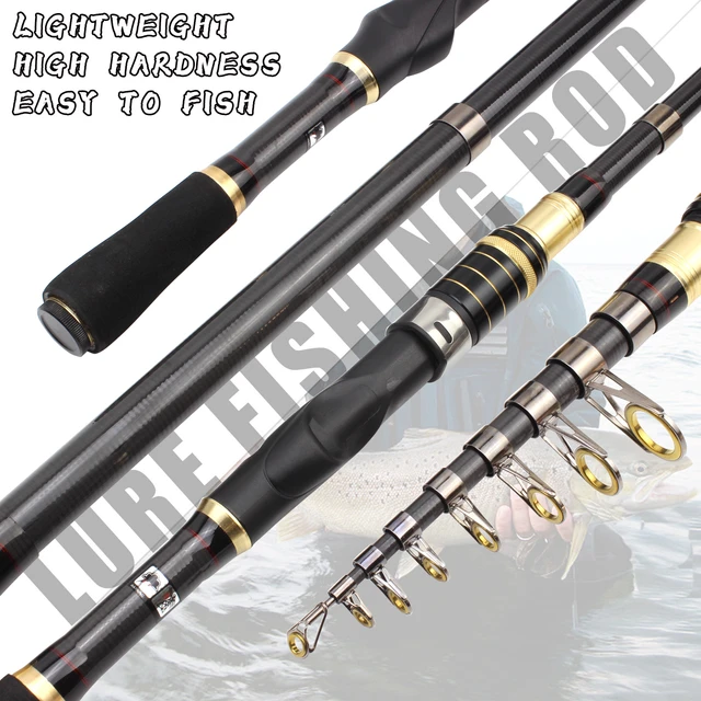 1.8m-3.3m Carbon Spinning Fishing Rod Portable Telescopic Carp