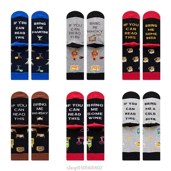 

Funny Saying Long Crew Socks If You Can Read This Martini Whisky Beer Wine Letters Cotton Stockings Gifts N06 20 Dropshipping