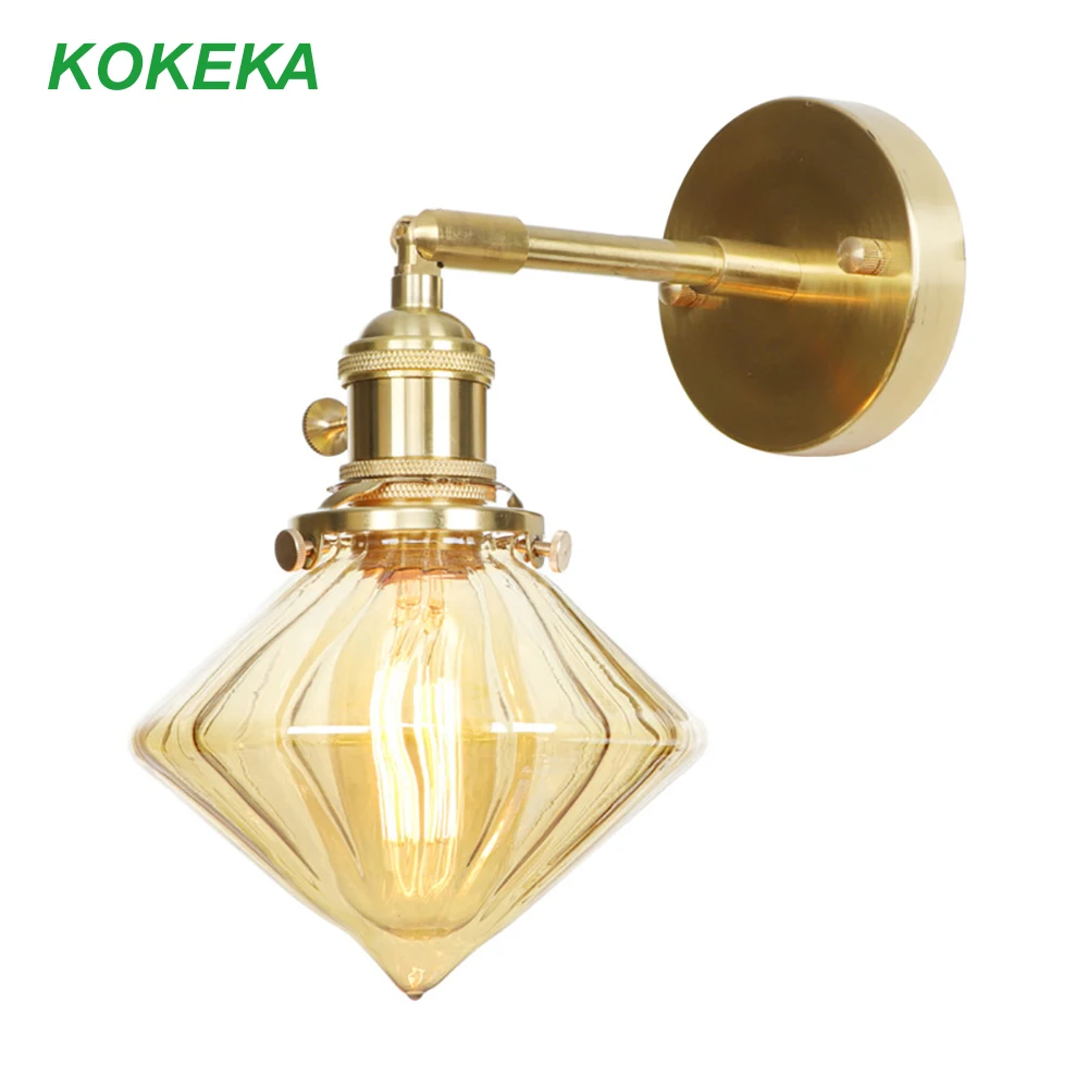 

Wall Light Nordic Post-modern Copper Lamp Body Lampshade E27 Tungsten Bulb for Entrance Ceiling Living Room Decoration Wall Art