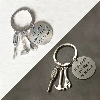 

Practical If Dad\/Grandpa Can`T Fix It, No One Can - Keychain For Grandpa Or Dad Keyring, Fathers Day Gift