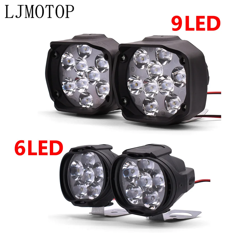 2Pcs Motorcycle Headlight White Super 