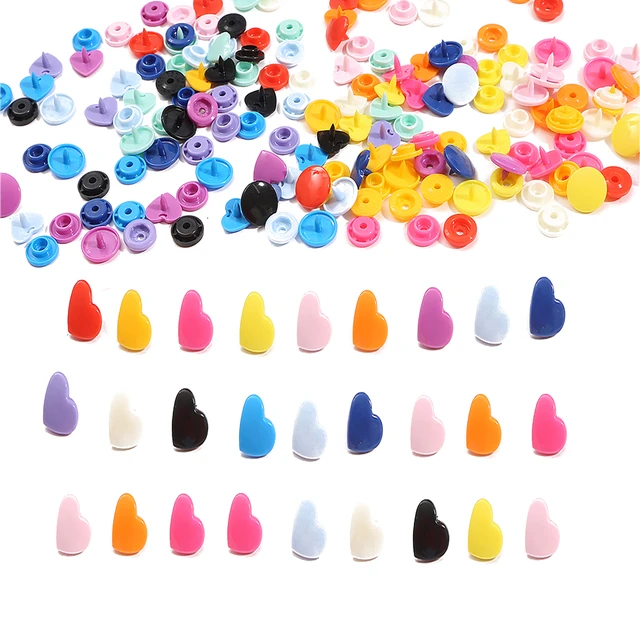 Quality 3-Color 150 Set T5 Plastic Buttons Snaps For Clothes Sewing Bibs  Rain Coat Crafting -DIY Handmade Tool Accessories