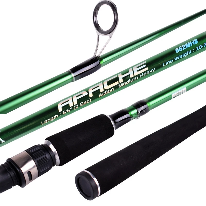 APACHE MH мощная спиннинговая Удочка 1,98 м, 2 секции, вес приманки 10-30 г, быстрое действие, для серфинга, соленая рыбалка, спиннинговое удилище - Цвет: Зеленый