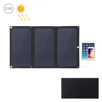 

HAWEEL Flexible 14W/21W/28W ETFE Solar Panel Charger with 5V /2A/3A Max Dual USB Ports