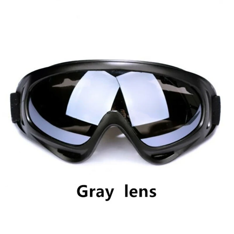 1 шт. зимние ветрозащитные лыжные очки для спорта на открытом воздухе лыжные очки UV400 пылезащитные мотоциклетные солнцезащитные очки для велоспорта оборудование для катания на лыжах - Цвет: gray lens