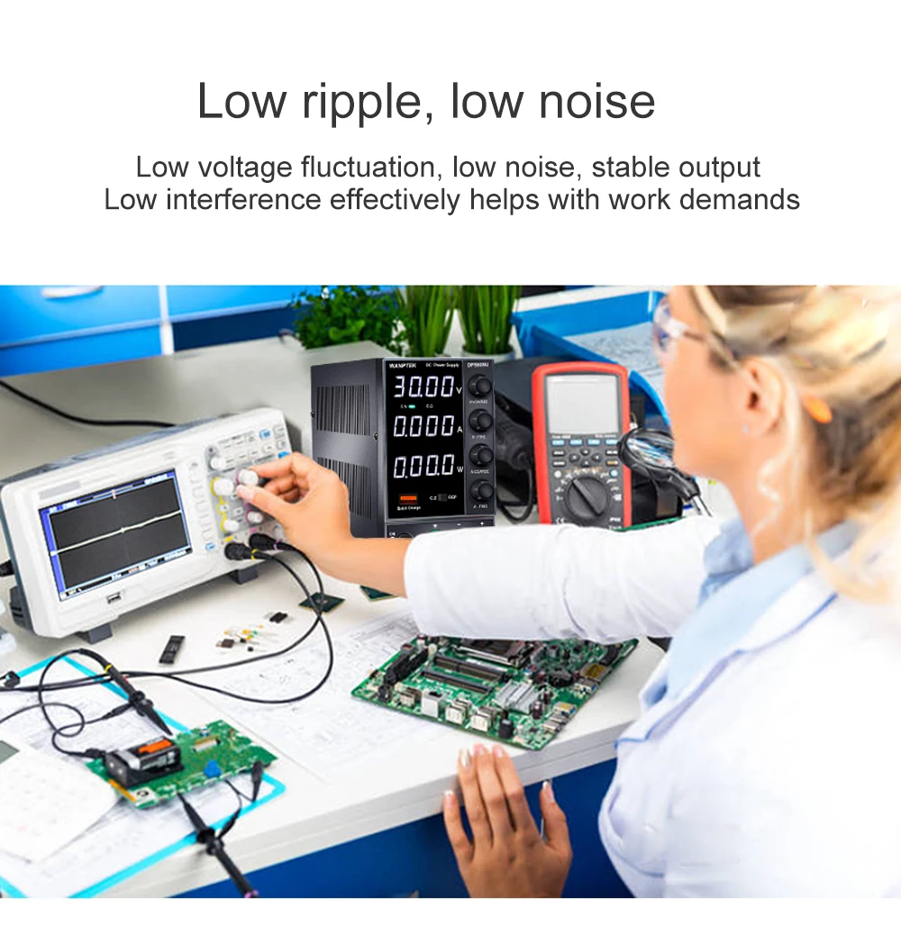 Wanptek Adjustable DC power supply 30V 10A LED Digital Lab Bench Power Source Stabilized Power Supply Voltage Regulator Switch-5