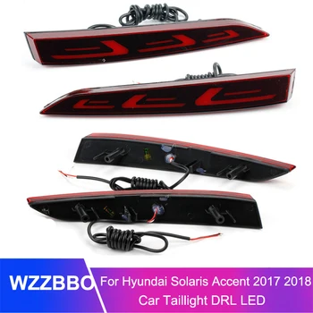 

2pcs For Hyundai Solaris Accent 2017 2018 Car Taillight DRL LED Signal Lights Rear Bumper Tail Brake Driving Running Lamp