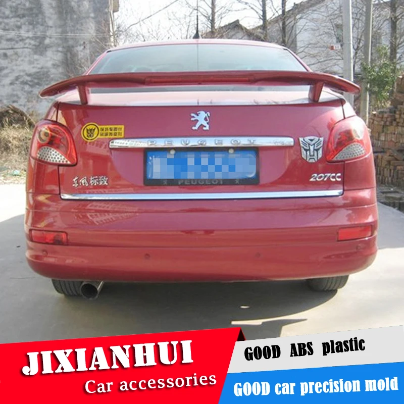 Спойлер для Peugeot 207 2006 2013 Sedan спойлер LFK ABS пластик Материал заднее крыло автомобиля