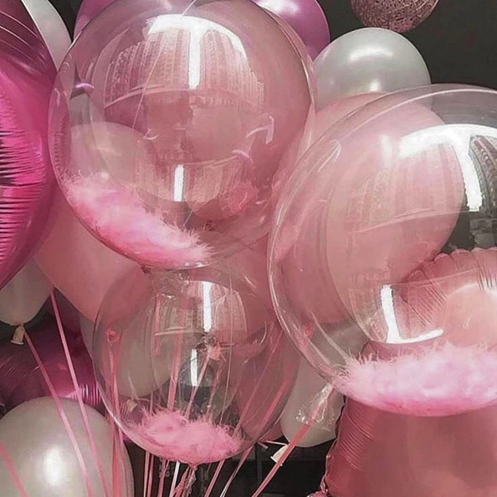 Transparent Fillable Bobo Balloons for Wedding and Party Decorations