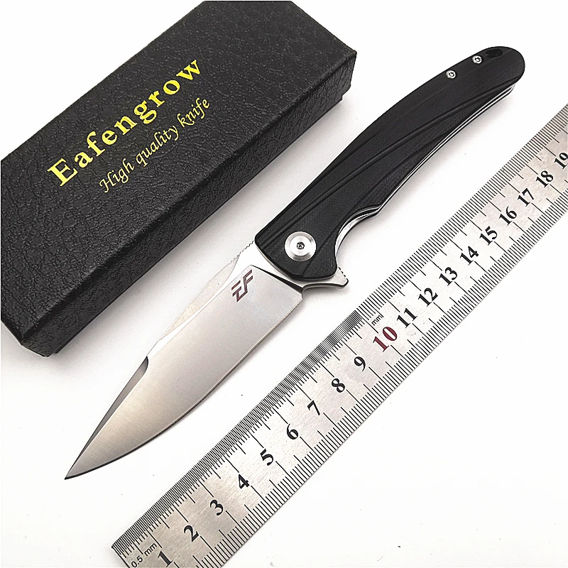 Складной карманный нож Eafengrow EF957 D2 ручка из G10 флиппер с подшипником для