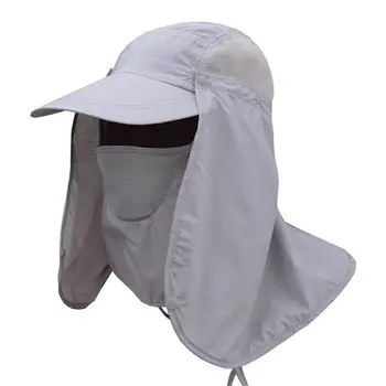 

New 1Pcs Camping Hiking Fishing Outdoor Big Wide Brim Mesh Face Neck Cover Mask Cover Flap Sun Hat Cap 5 Colors