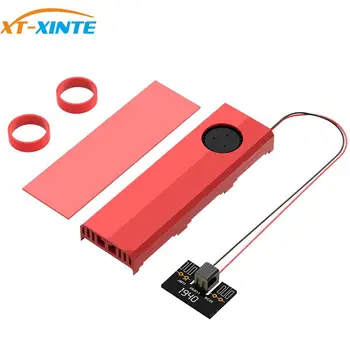 

M.2 Solid State Hard Disk Colorful LED Turbofan Heatsink Heat Radiator Cooling with Sata 15pin Connector Silicon Thermal Pads