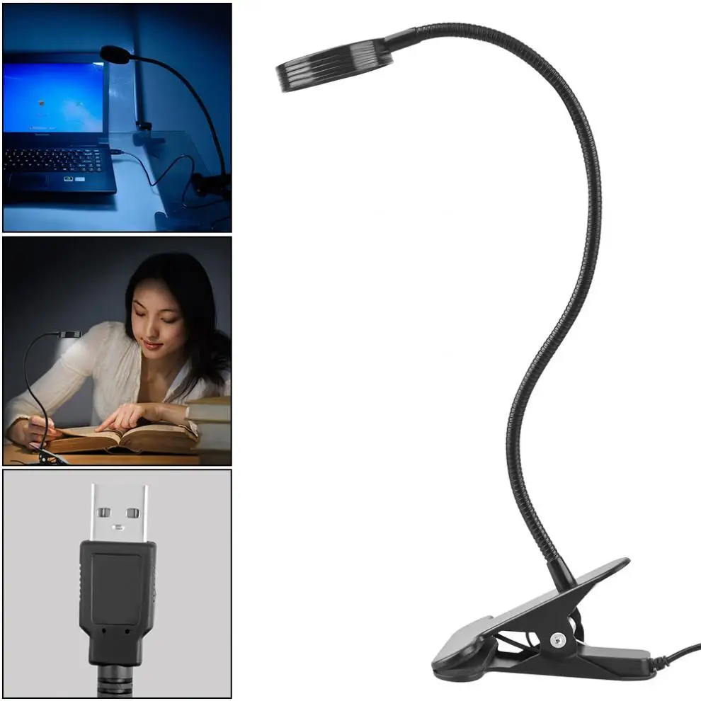 

20 LED Clip Portable Desk Light Full Touch Control Stepless Dimming 360 Adjustment Eye Protection for Reading Bedroom Office
