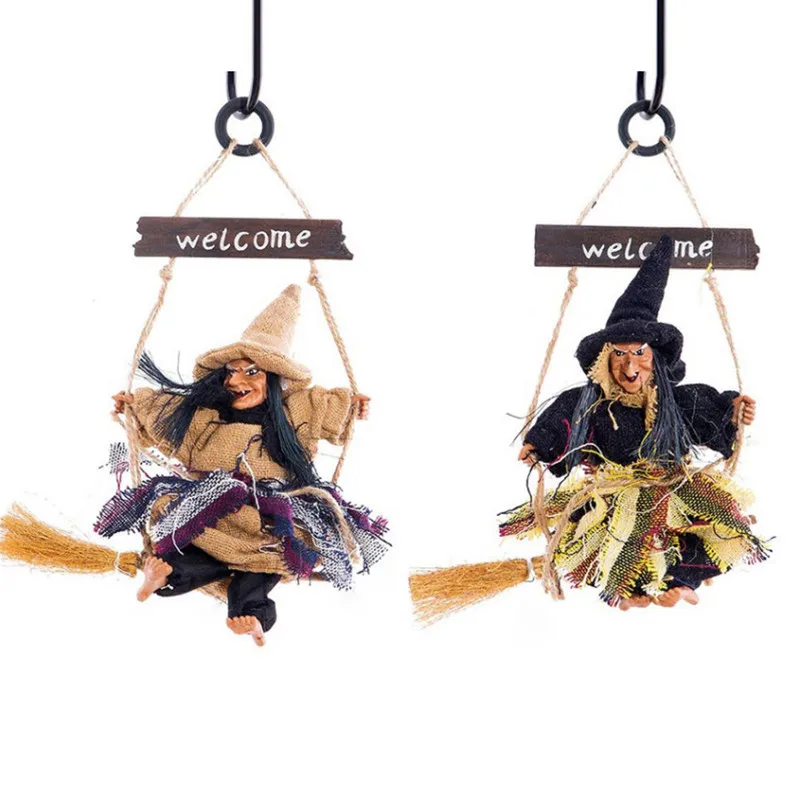 Halloween Hanging Pendant Bar Ghost Horror Scary Hanging Ghost Flying Witch Pendant Ornament Halloween Party Home Table Decor