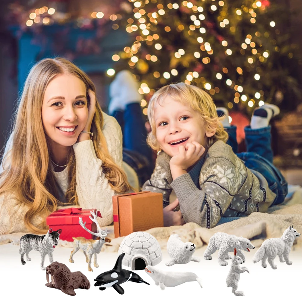 10Pcs Animal Figures Set Realistic Forest Animals Children's Toy Miniature Figure Action Model Educational Desktop Ornament | Дом и сад