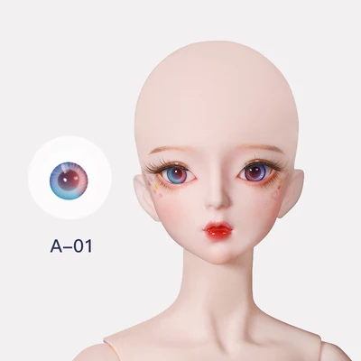 DBS 1/3 bjd кукла глазное яблоко 14 мм для 60 см bjd кукла, только глазное яблоко без куклы без головы - Цвет: A01