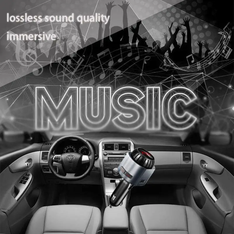 Автомобильный MP3 Bluetooth 4,2 Hands Free FM излучатель плеер USB порт TF карта 3,5 Голосовая частота телефония mp3-плеер