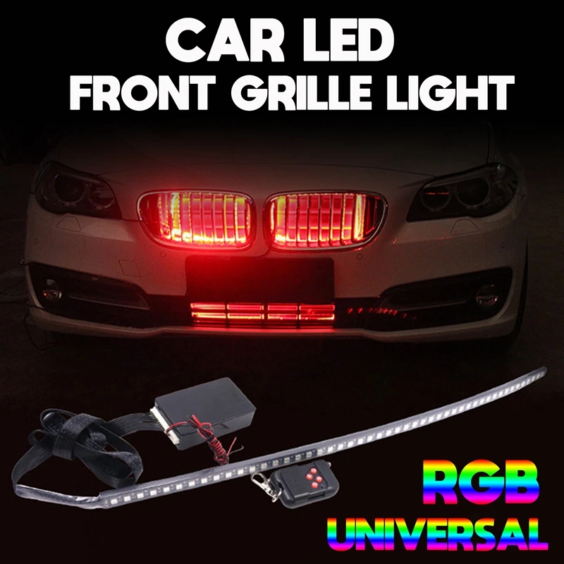 Tira de luces para parachoques delantero de coche, luz Universal de 7 colores RGB para E90 E46 Ford|Lámpara decorativa| - AliExpress