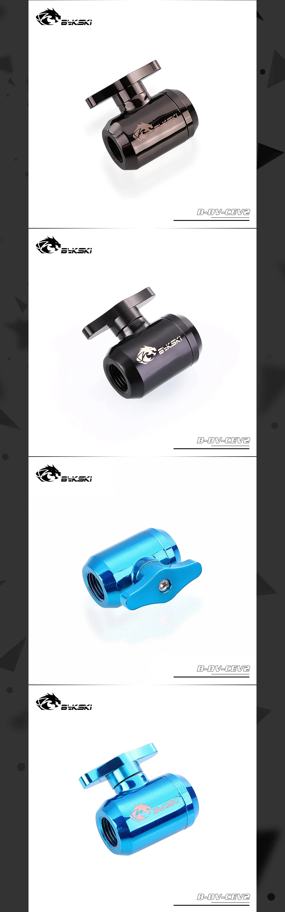 Bykski BDVCEV2 Hand Screw Water Valves , Boutique Multiple Colour G1