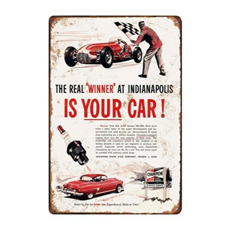 Металлический жестяной знак WINNER IS YOUR CAR Bar Pub Home Vintage Retro плакат для кафе ART | Дом и