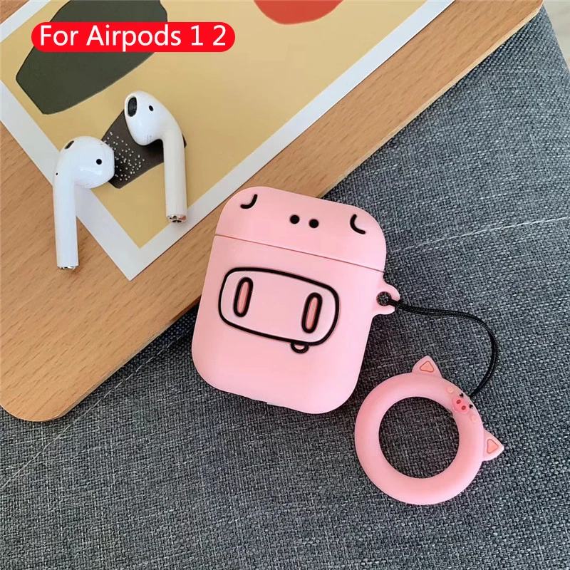 Чехол для наушников с милыми мультяшками чехол для Apple Airpods Силиконовые мягкие кожаные чехлы для Airpod 1 2 Аксессуары гарнитура коробка защитный чехол - Цвет: 400