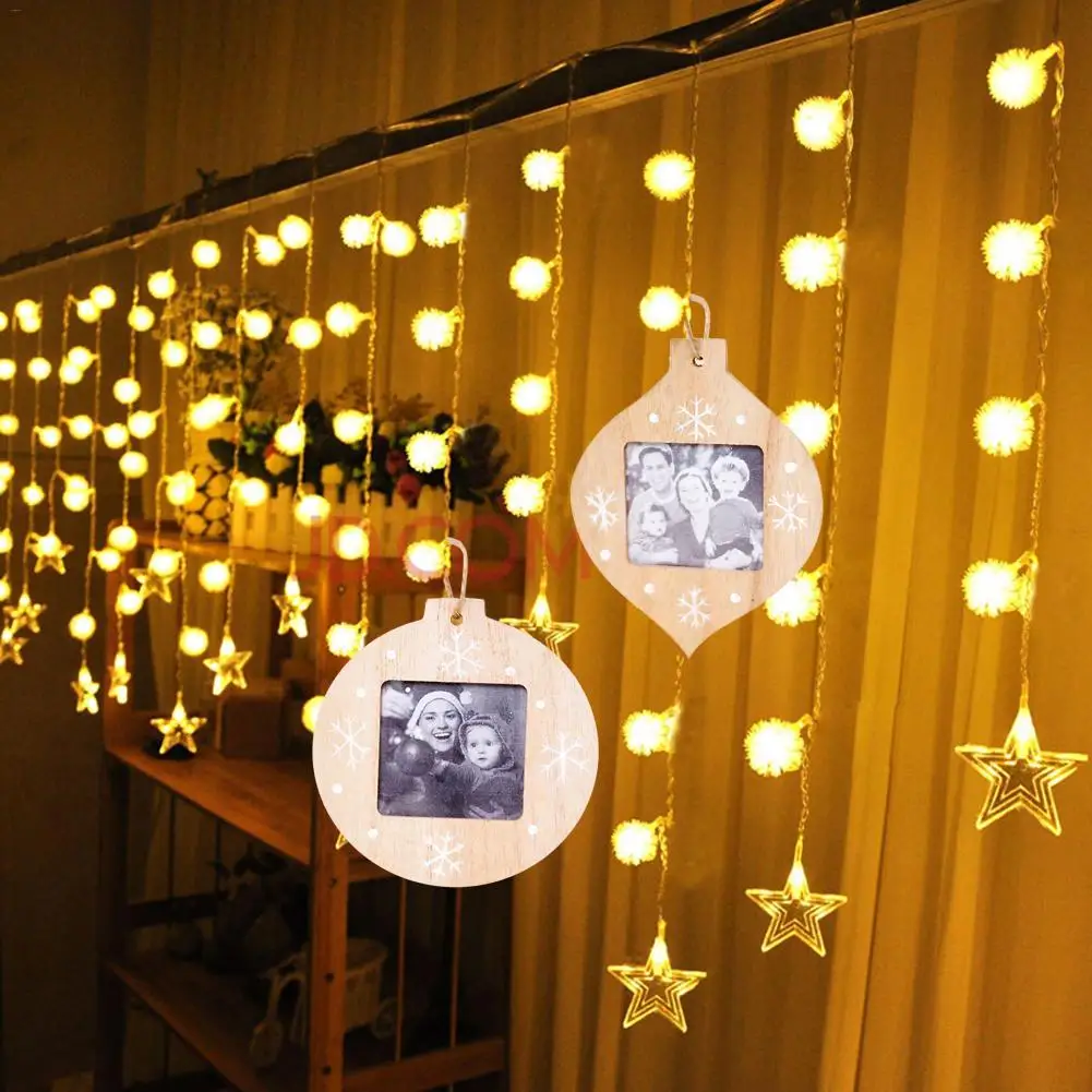

DIY Wooden Photo Frame Innovative Christmas Tree Pendant Home Bedroom Parties Weddings Valentine's Day Decoration