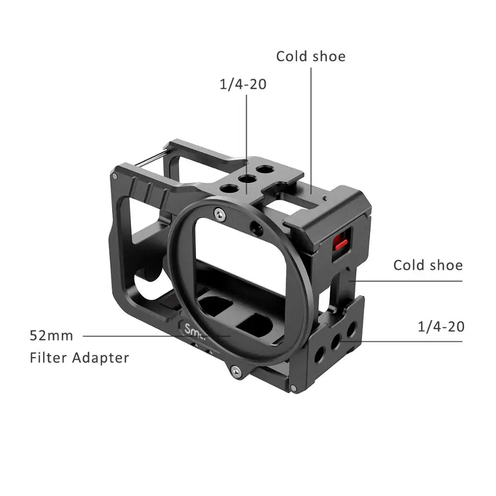 SmallRig Vlog Cage and 52mm Filter Adapter for Insta360 ONE R 4K Edition Camera Cage Video Shooting Tripod Vlooging Support 2901