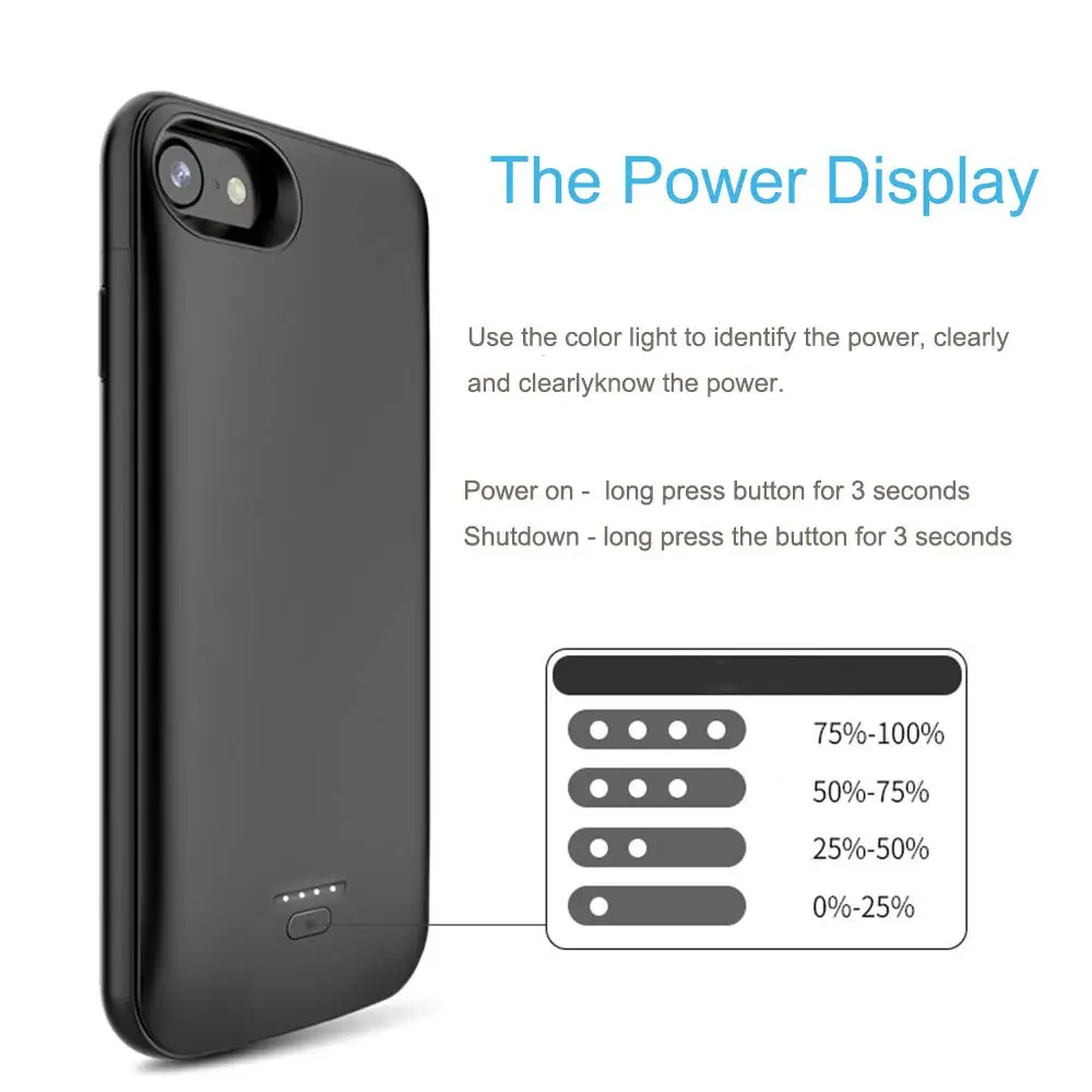 Для iPhone 5 5S SE 6 6s 7 8 6 Plus 6s Plus 7 8 Plus X XS XR XS Max чехол для зарядного устройства ультратонкий портативный внешний аккумулятор